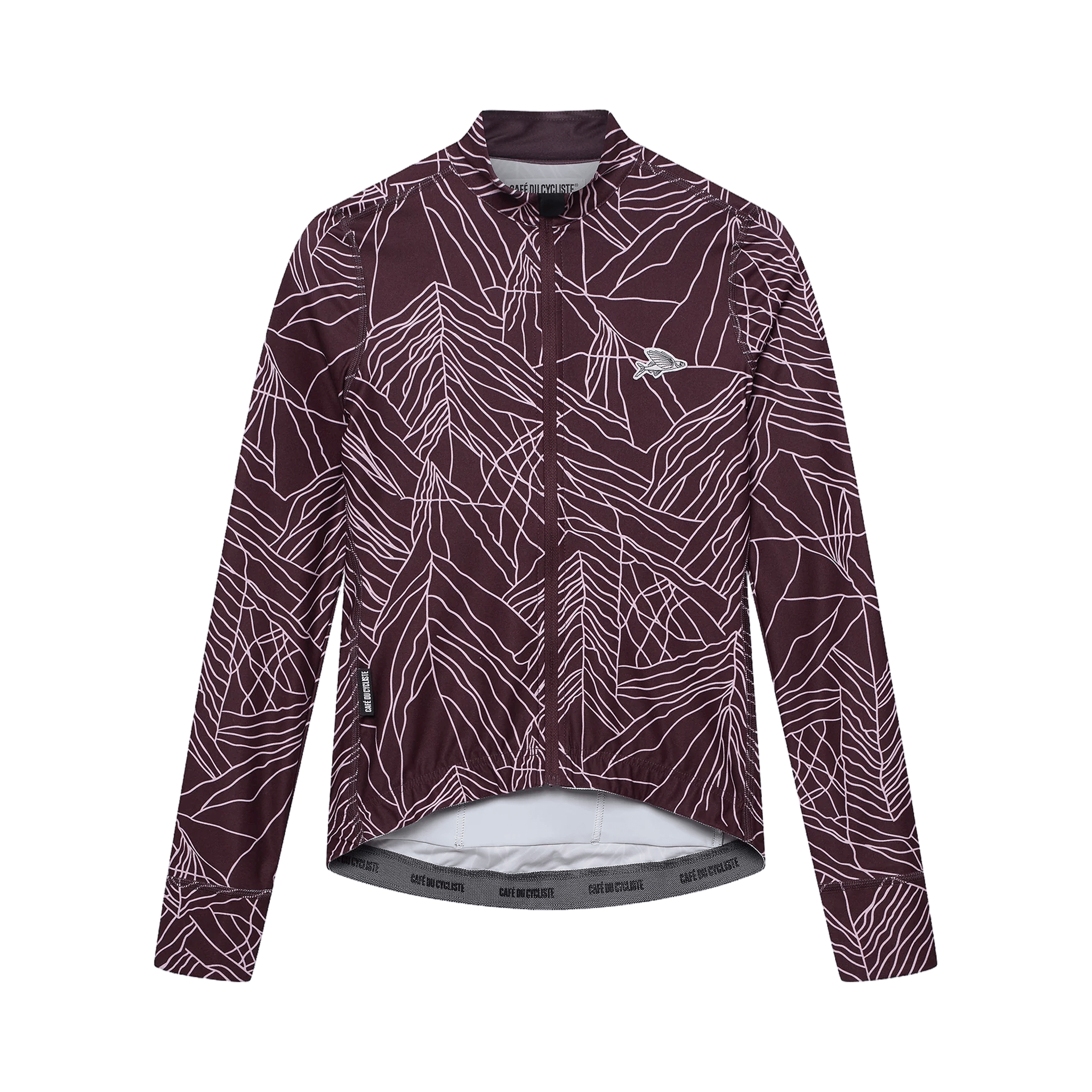Café du Cycliste Women's Charlie LS Jersey Pink/Red Moss / XXS Apparel - Clothing - Women's Jerseys - Road