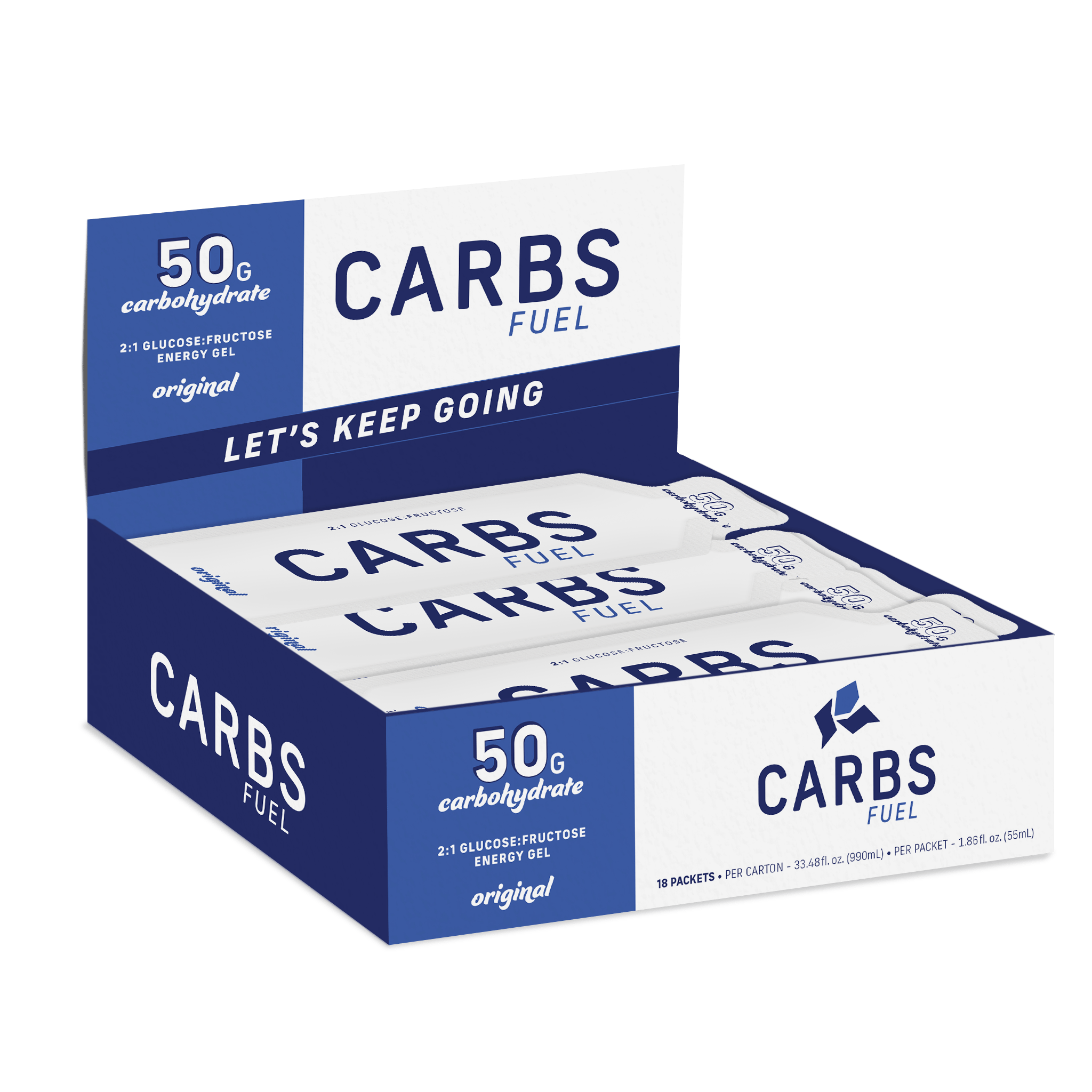 Carbs Fuel Original Energy Gel Box of 18 Other - Nutrition - Gels & Shots