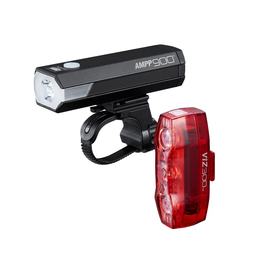 CatEye AMPP900/VIZ300 CatEye, AMPP900/VIZ300, Light, Front and Rear, Black, Set Lights