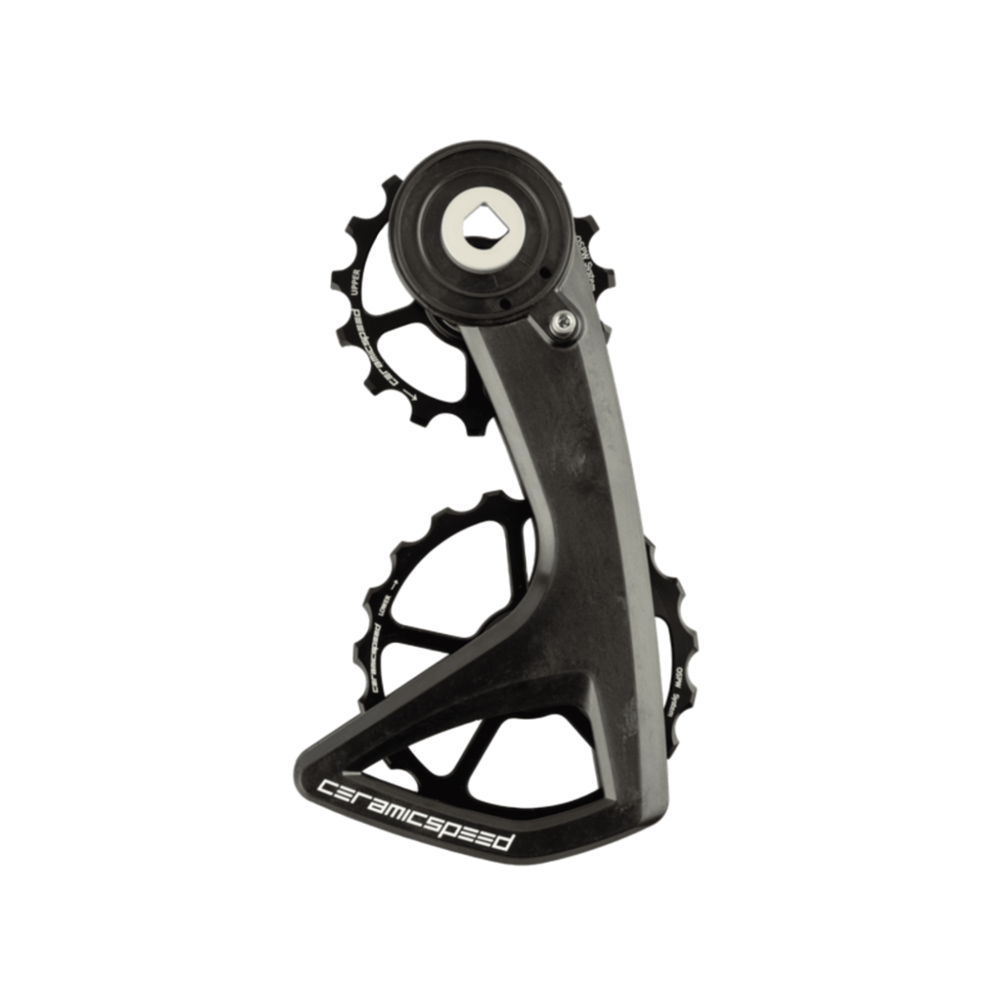 CeramicSpeed OSPW Rs 5 Spokes Sram Red/Force Axs Black Parts - Derailleur Wheels + Cage