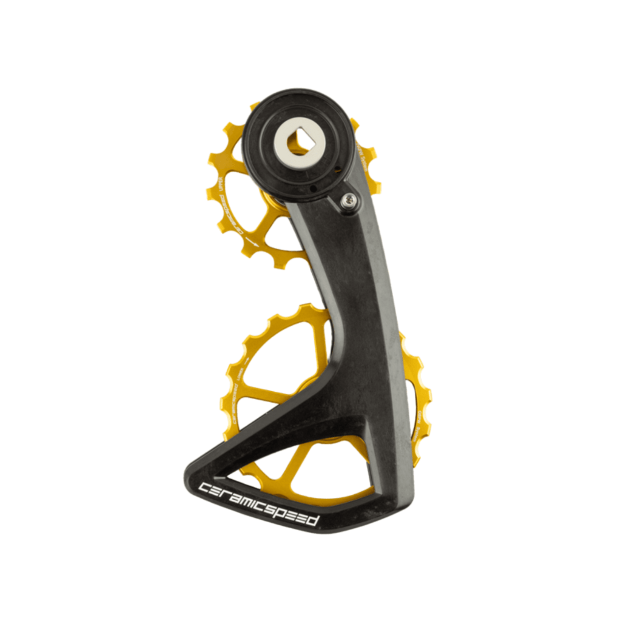 CeramicSpeed OSPW Rs 5 Spokes Sram Red/Force Axs Gold Parts - Derailleur Wheels + Cage