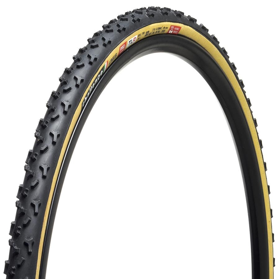 Challenge Limus Pro HTLR Black/Tan 700c x 33mm Tubeless Tire Challenge, Limus Pro, Gravel Tire, 700x38C, Folding, Tubeless Ready, Smart, PPS, 300TPI, Tanwall Gravel Tires