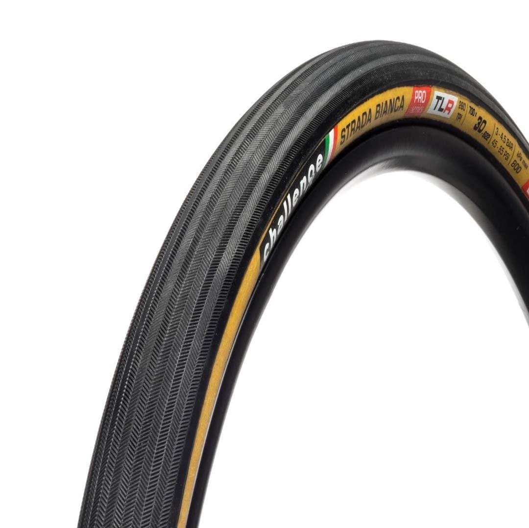 Challenge Strada Bianca Black/Tan 700c x 30mm Parts - Tires - Gravel