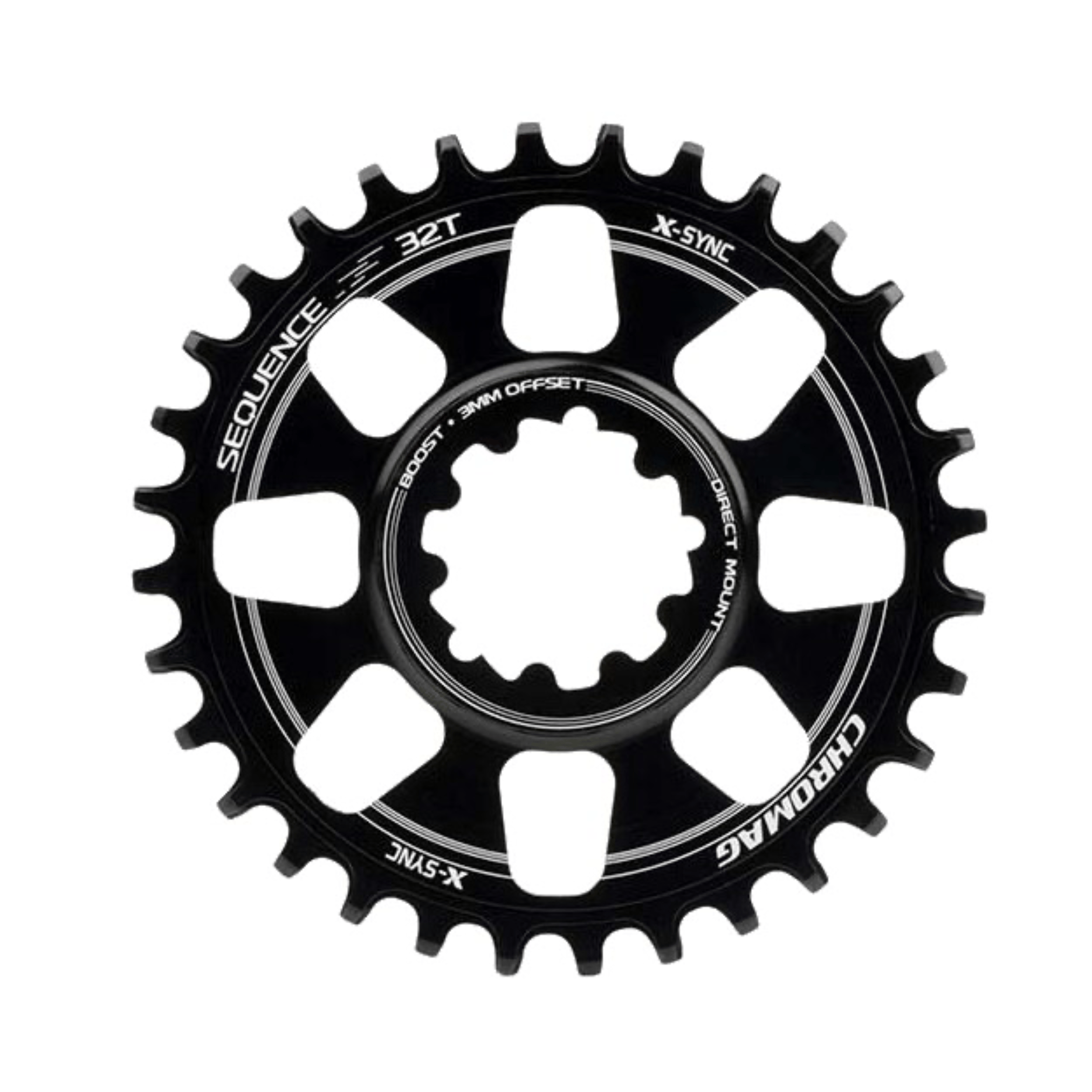 Chromag Sequence Chainring SRAM 3 Bolt Boost / 28t / Black Parts - Chainrings