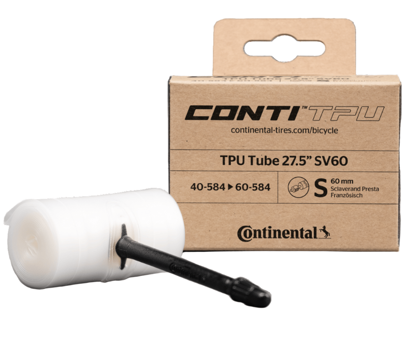 Continental TPU Tube PV 27.5x1.6-2.4" 60mm Parts - Tubes