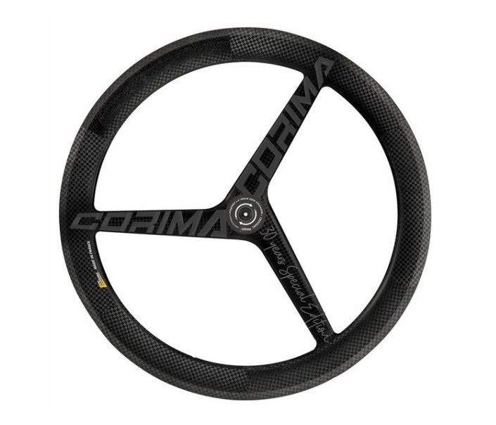 Corima FR 3 Spoke Disc WS TT Clincher Wheel Matte Black Parts - Wheels - Road