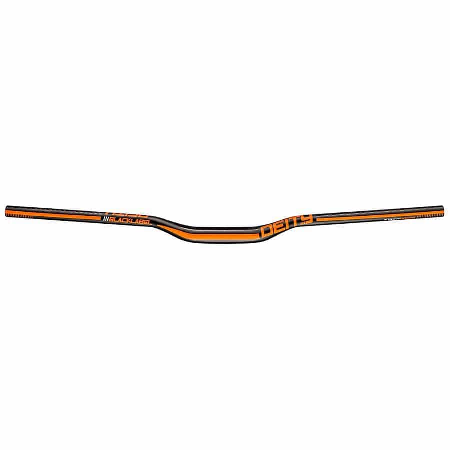 Deity Black Label 25 , MTB Handlebar, Diameter: 31.8mm, 800mm, Rise: 25mm, Orange MTB Handlebars