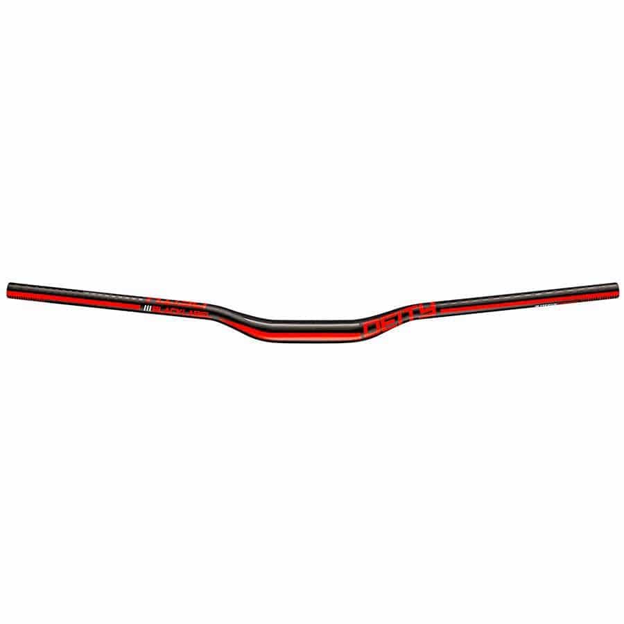 Deity Black Label 25 , MTB Handlebar, Diameter: 31.8mm, 800mm, Rise: 25mm, Red MTB Handlebars