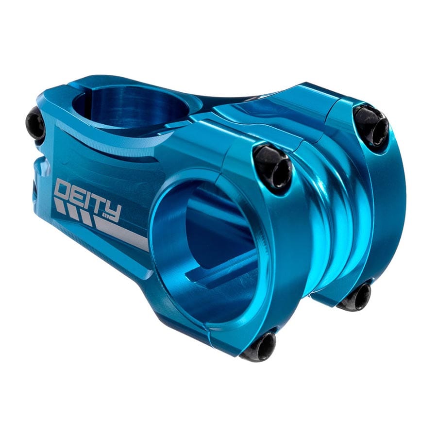 Deity Copperhead 50 50, Stem, Diameter: 35mm, Length: 50mm, Steerer: 28.6mm, 0°, Blue Threadless Stems