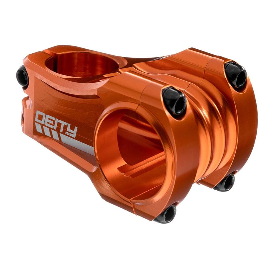 Deity Copperhead 50 50, Stem, Diameter: 35mm, Length: 50mm, Steerer: 28.6mm, 0°, Orange Threadless Stems