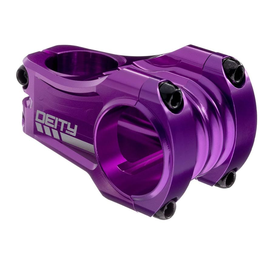 Deity Copperhead 50 50, Stem, Diameter: 35mm, Length: 50mm, Steerer: 28.6mm, 0°, Purple Threadless Stems