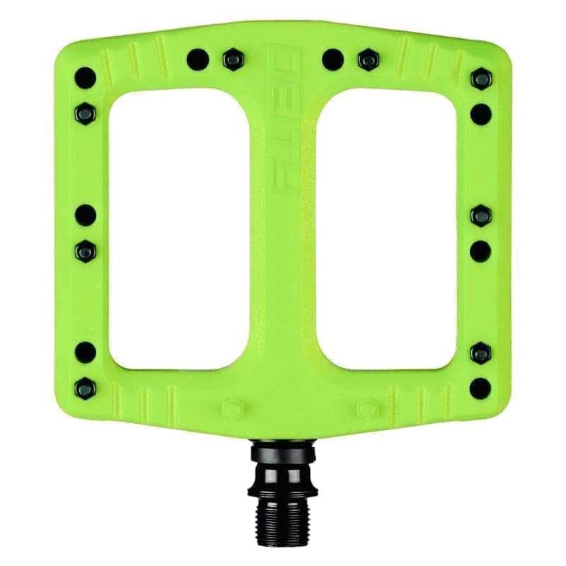 Deity Deftrap Pedals Green Parts - Pedals - Mountain - Flats