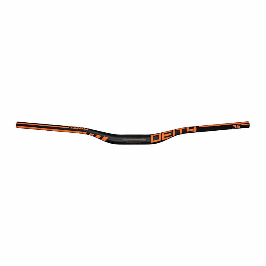 Deity Skywire Skywire 25, MTB Handlebar, Diameter: 35mm, 800mm, Rise: 25mm, Orange MTB Handlebars