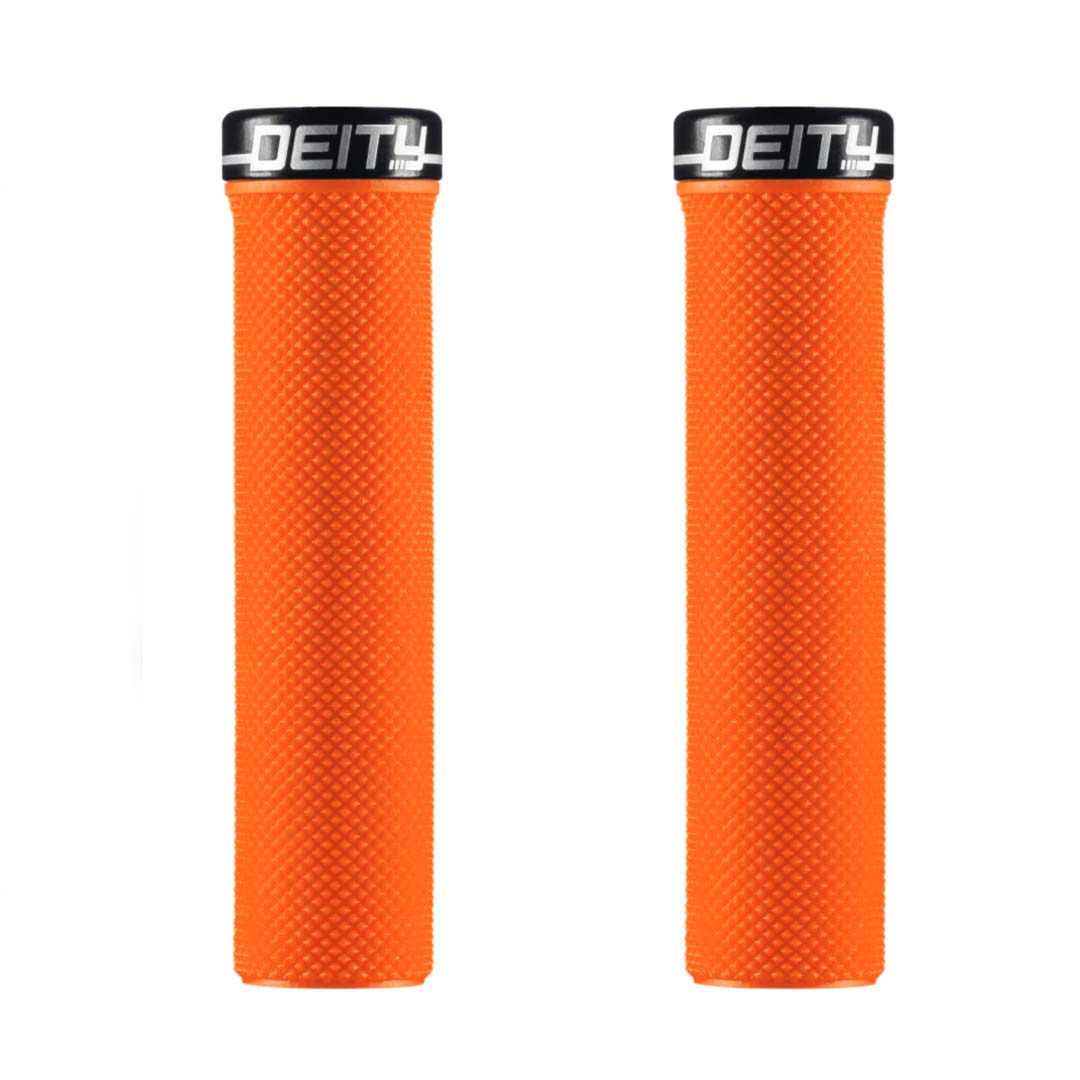 Deity Slimfit Grips Orange / 132mm Parts - Handlebar Grips