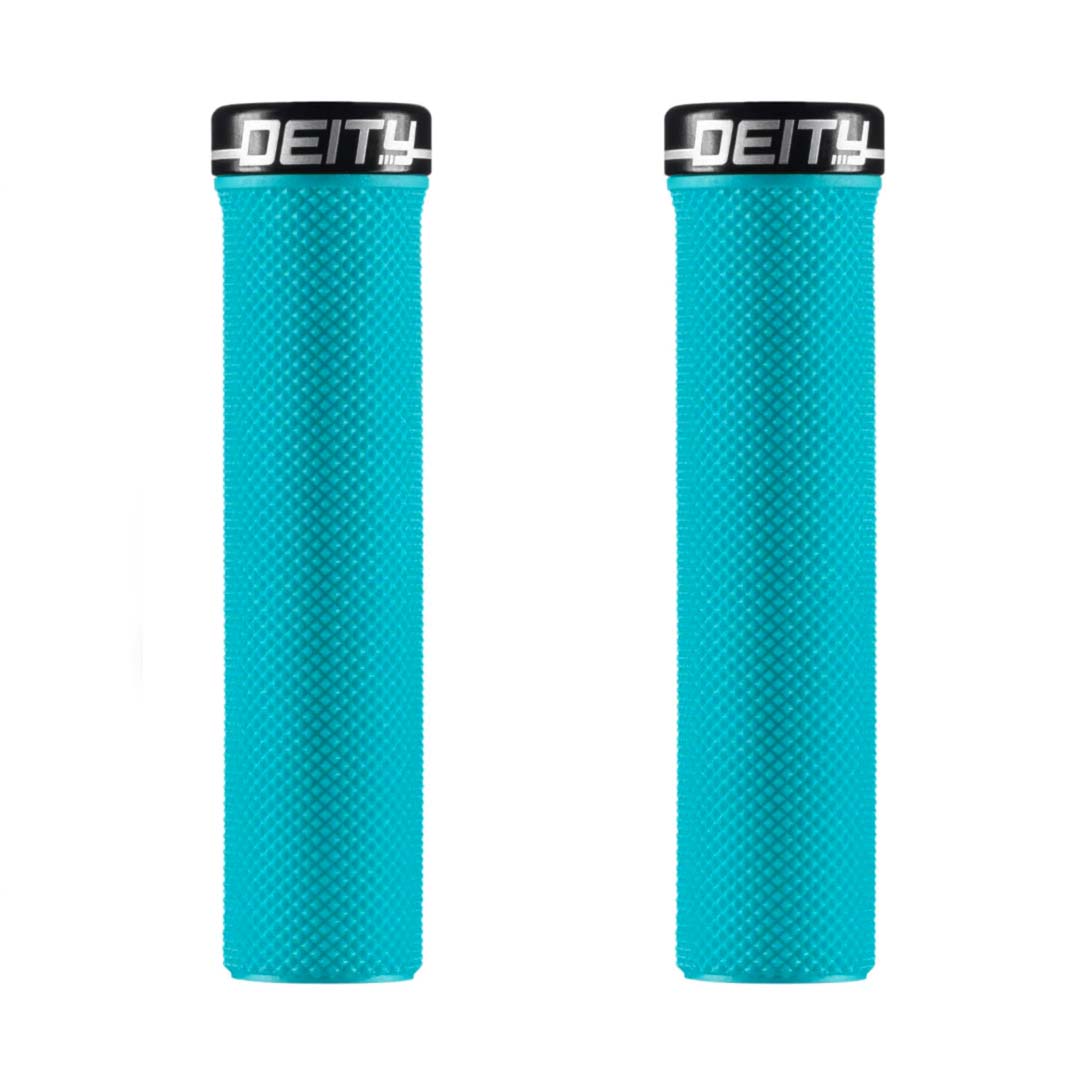 Deity Slimfit Grips Turquoise / 132mm Parts - Handlebar Grips