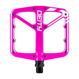 Deity SuperVillain Deity, SuperVillain, Platform Pedals, Body: Aluminum, Spindle: Cr-Mo, 9/16'', Pink, Pair Platform Pedals
