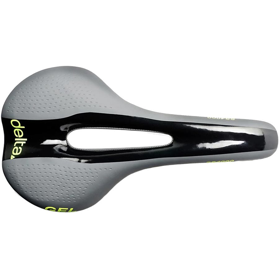 Delta Comfort Race Gel Delta, Comfort Race Gel, Saddle, 270 x 140mm, Unisex, 300g, Black/Grey Recreational and Commuter Saddles