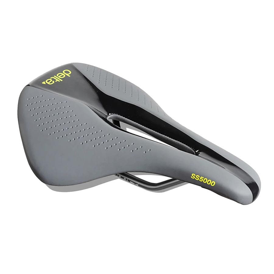 Delta Comfort Race Shorty Delta, Comfort Race Shorty, Saddle, 245 x 160mm, Unisex, 320g, Black/Grey Recreational and Commuter Saddles