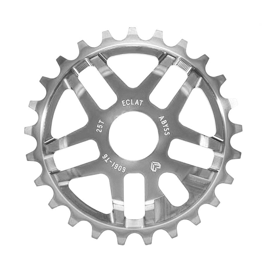 Eclat Abyss 25, 6061-T6 Aluminum, Silver BMX Chainrings
