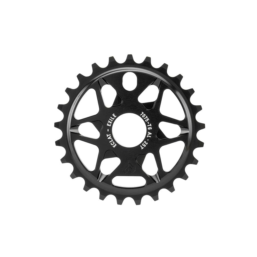 Eclat Exile 25, 7075-T6 Aluminum, Black BMX Chainrings