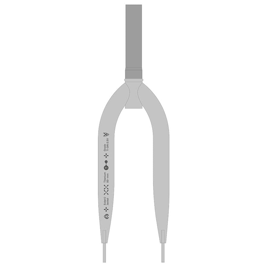 Eclat Jackal Zero Eclat, Jackal Zero, Rigid Fork, 20'', 1-1/8'', Rake: 0mm, Clear Rigid Forks