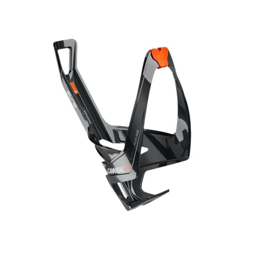 Elite Cannibal XC Composite Bottle Cage Gloss Black/Orange Graphic Accessories - Bottle Cages