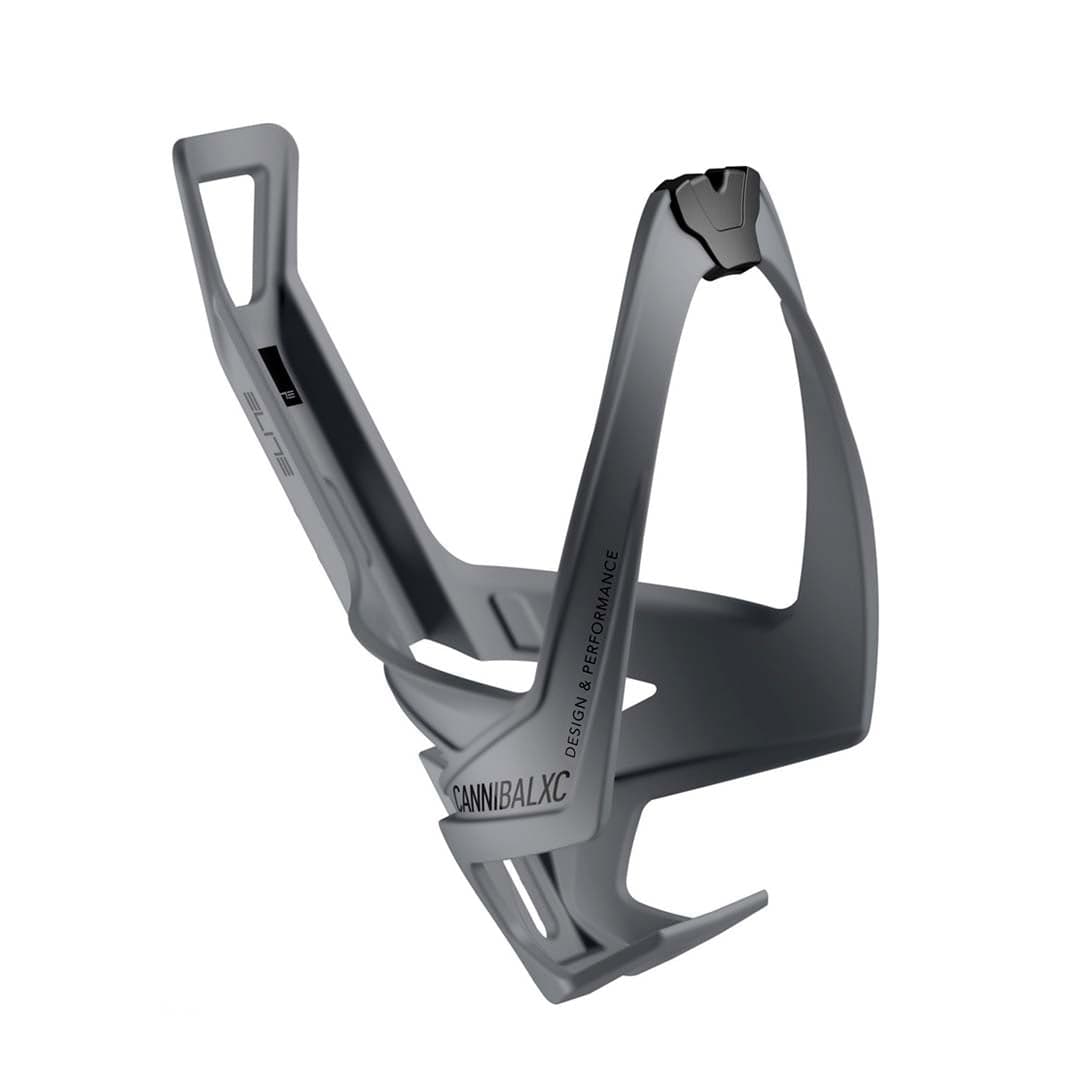 Elite Cannibal XC Composite Bottle Cage Grey Soft Touch/Black Graphic Accessories - Bottle Cages