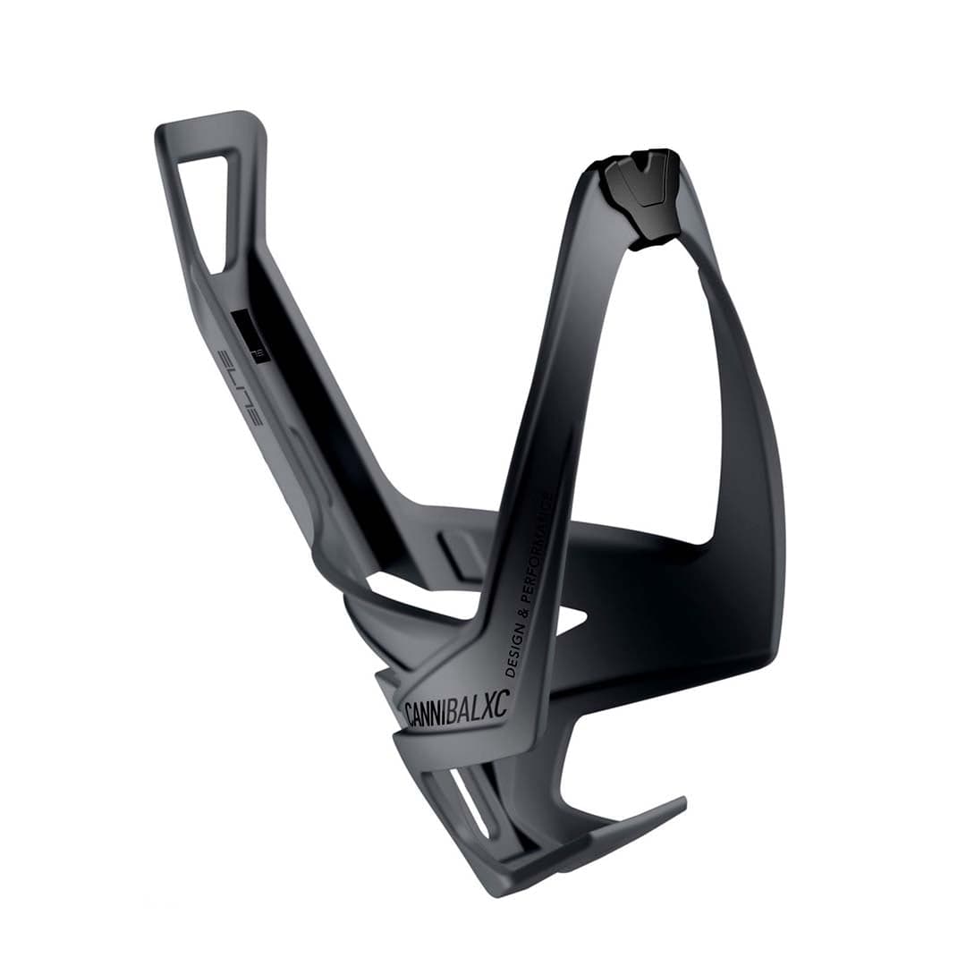 Elite Cannibal XC Composite Bottle Cage Matte Black/Black Graphic Accessories - Bottle Cages