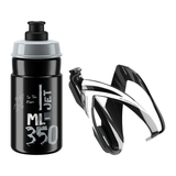 Elite CEO Kit Bottle Cage and 350ml Jet Bottle Black Accessories - Bottle Cages