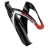 Elite Custom Race Composite Bottle Cage Gloss Black/Red Graphic Accessories - Bottle Cages