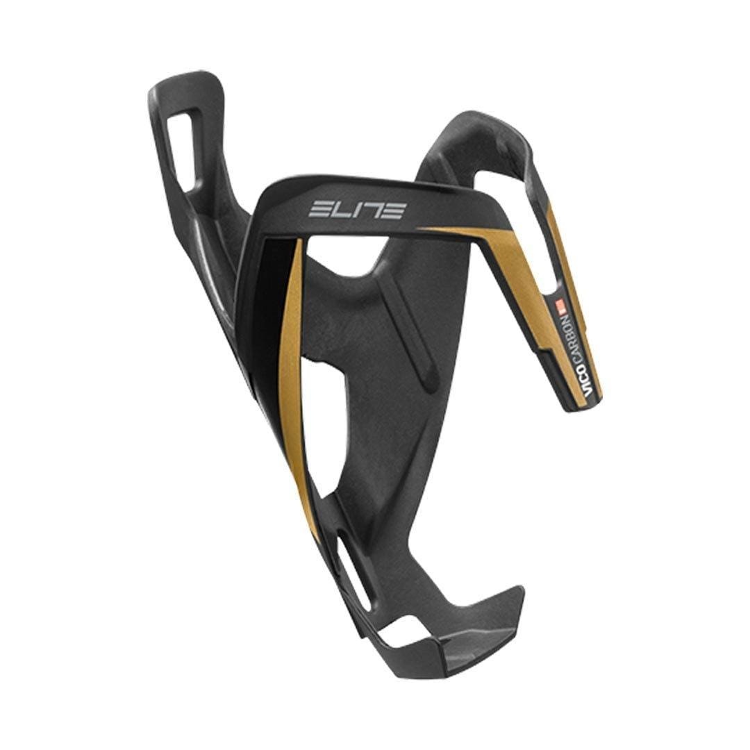 Elite Vico Carbon Bottle Cage Matte Black/Gold Graphic Accessories - Bottle Cages