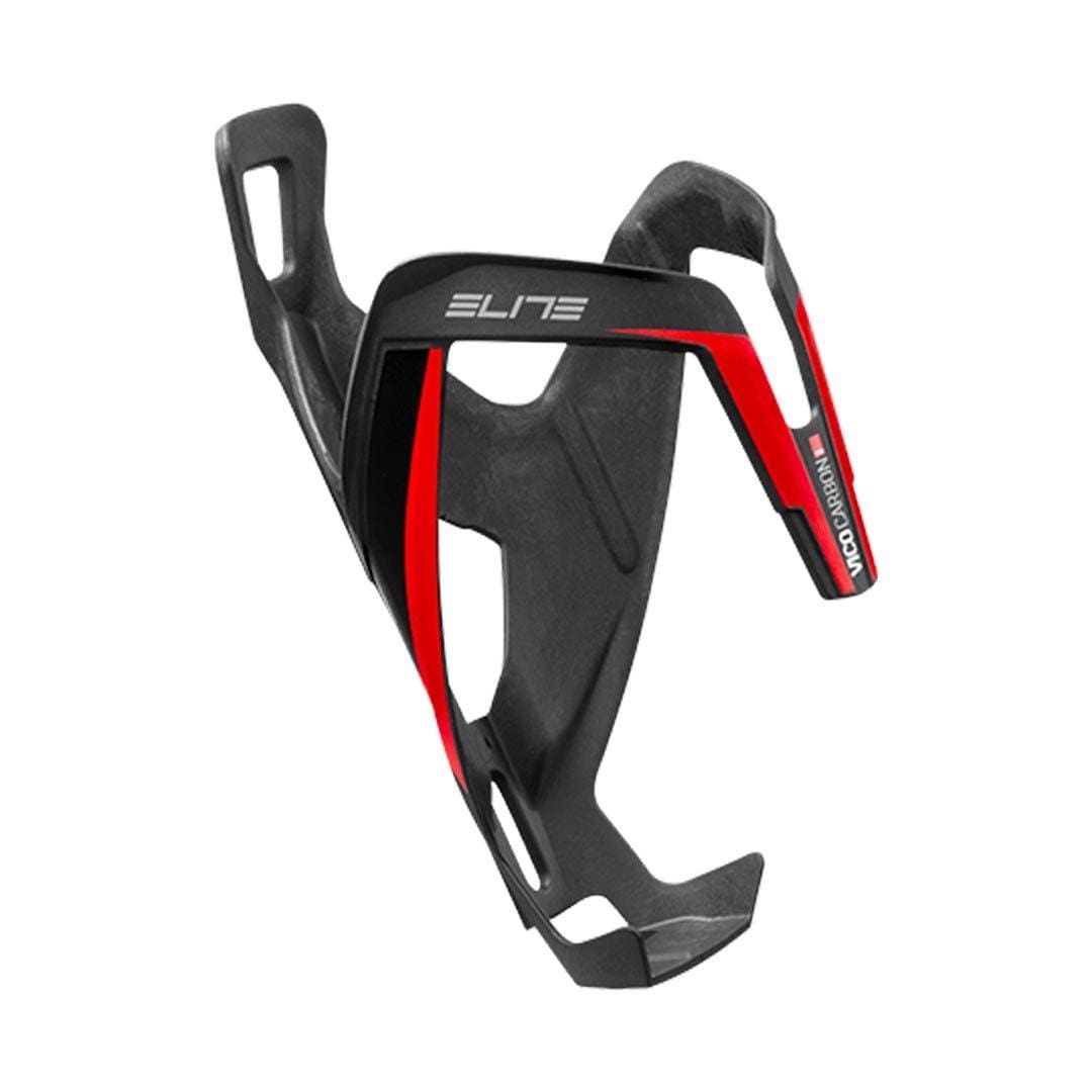 Elite Vico Carbon Bottle Cage Matte Black/Red Graphic Accessories - Bottle Cages