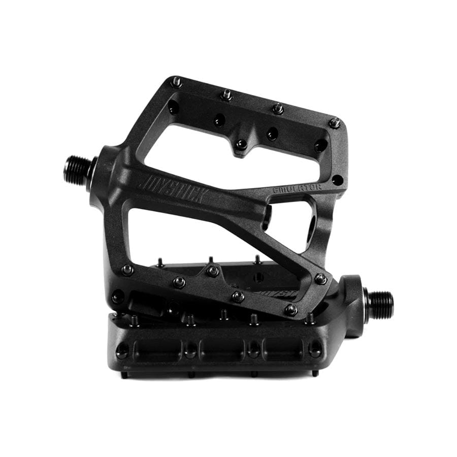 Emulator Composite Joystick Components, Emulator Composite, Platform Pedals, Body: Composite, Spindle: Steel, 9/16'', Black Platform Pedals