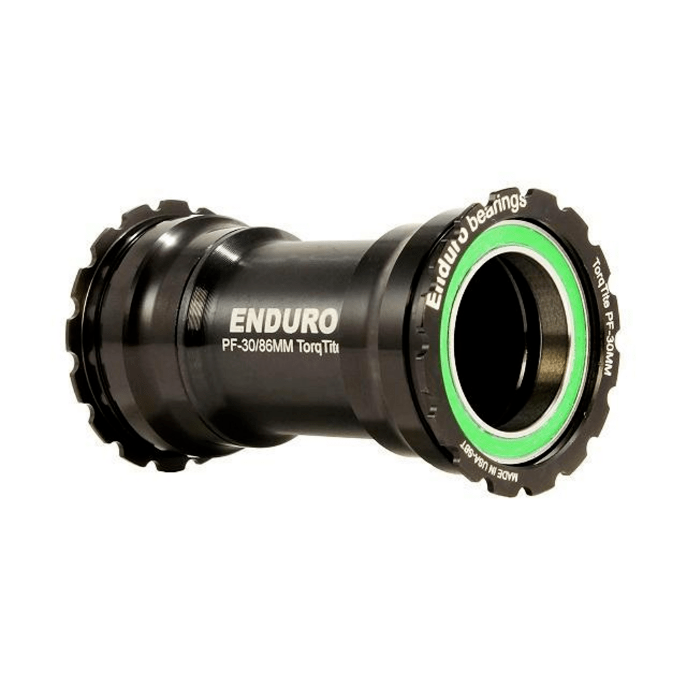 Enduro TorqTite Bottom Bracket Stainless Steel Angular Contact Bearings - BB386EVO to SRAM DUB Black Parts - Bottom Brackets