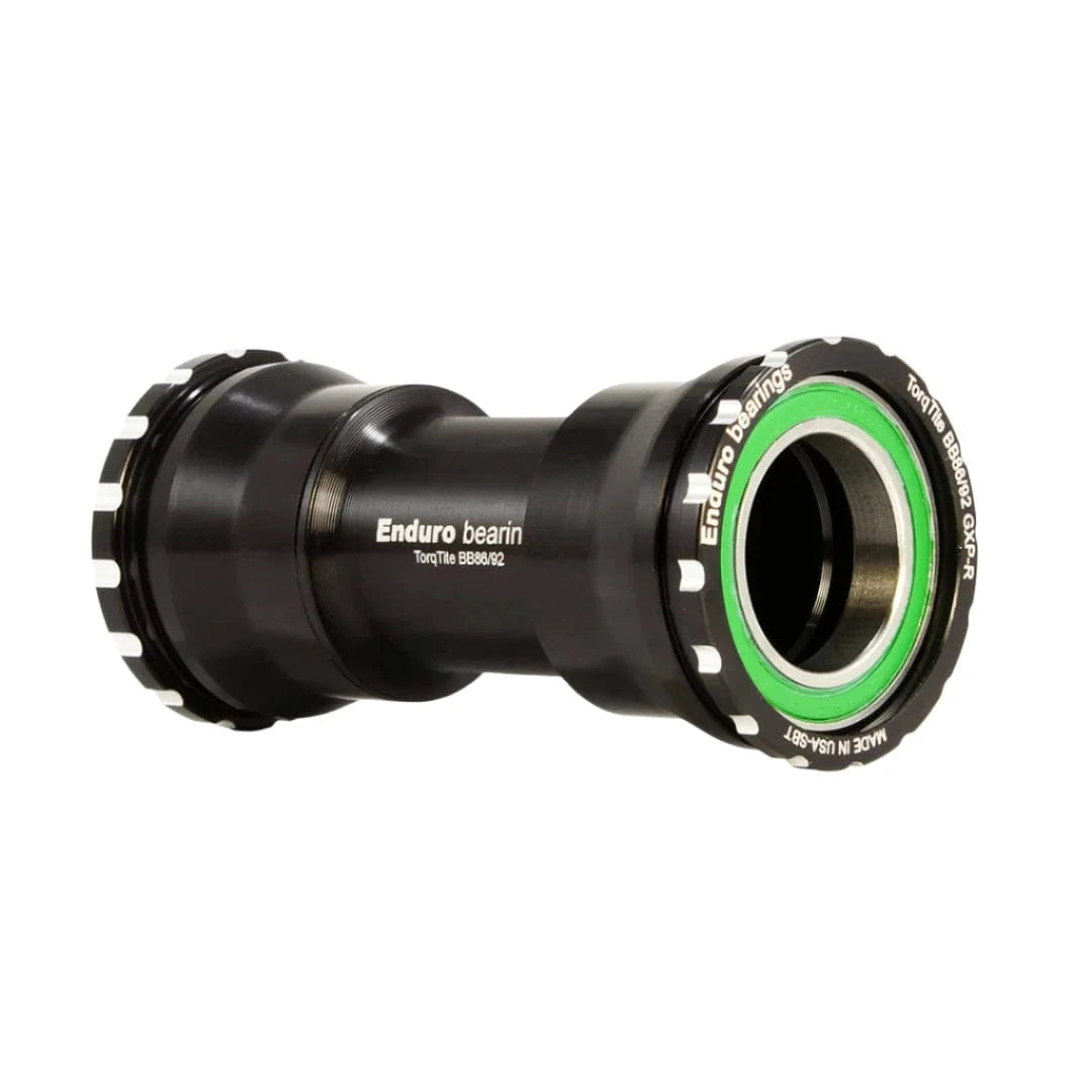 Enduro TorqTite Stainless Steel Angular Contact BB86/BB92 Bottom Bracket, Black Parts - Bottom Brackets