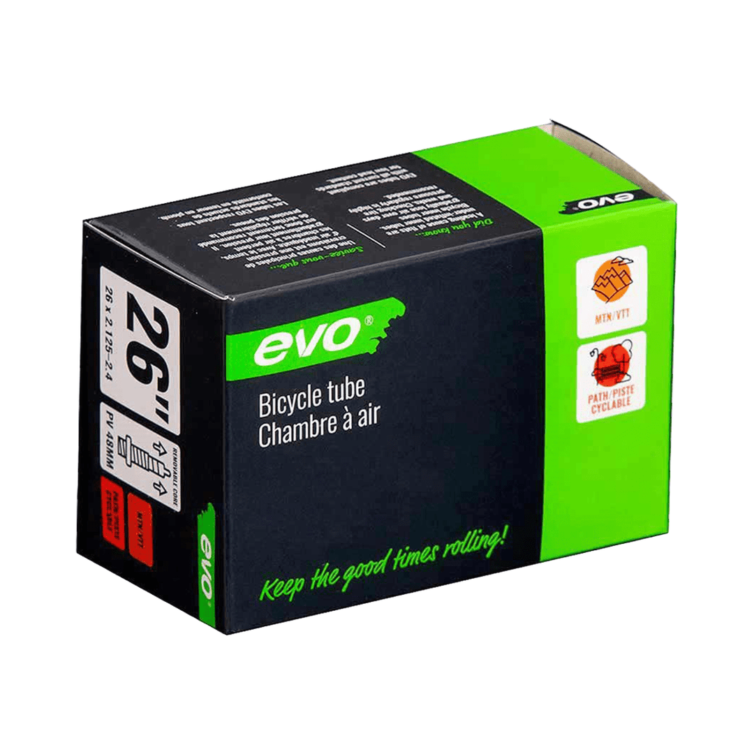 EVO Enduro/DH 1.5mm Tube 48mm Presta Valve 26'' 2.125-2.40 Parts - Tubes