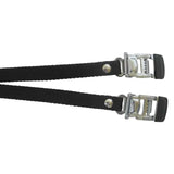 EVO Nylon Black Toe Clip Straps (w/ Steel Buckle) Parts - Pedal Parts