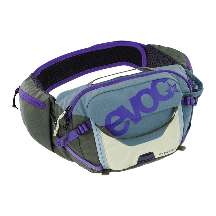 EVOC Hip Pack Pro 3 +1.5L Bladder Steel/ Violet/ Dark Olive Hip Packs