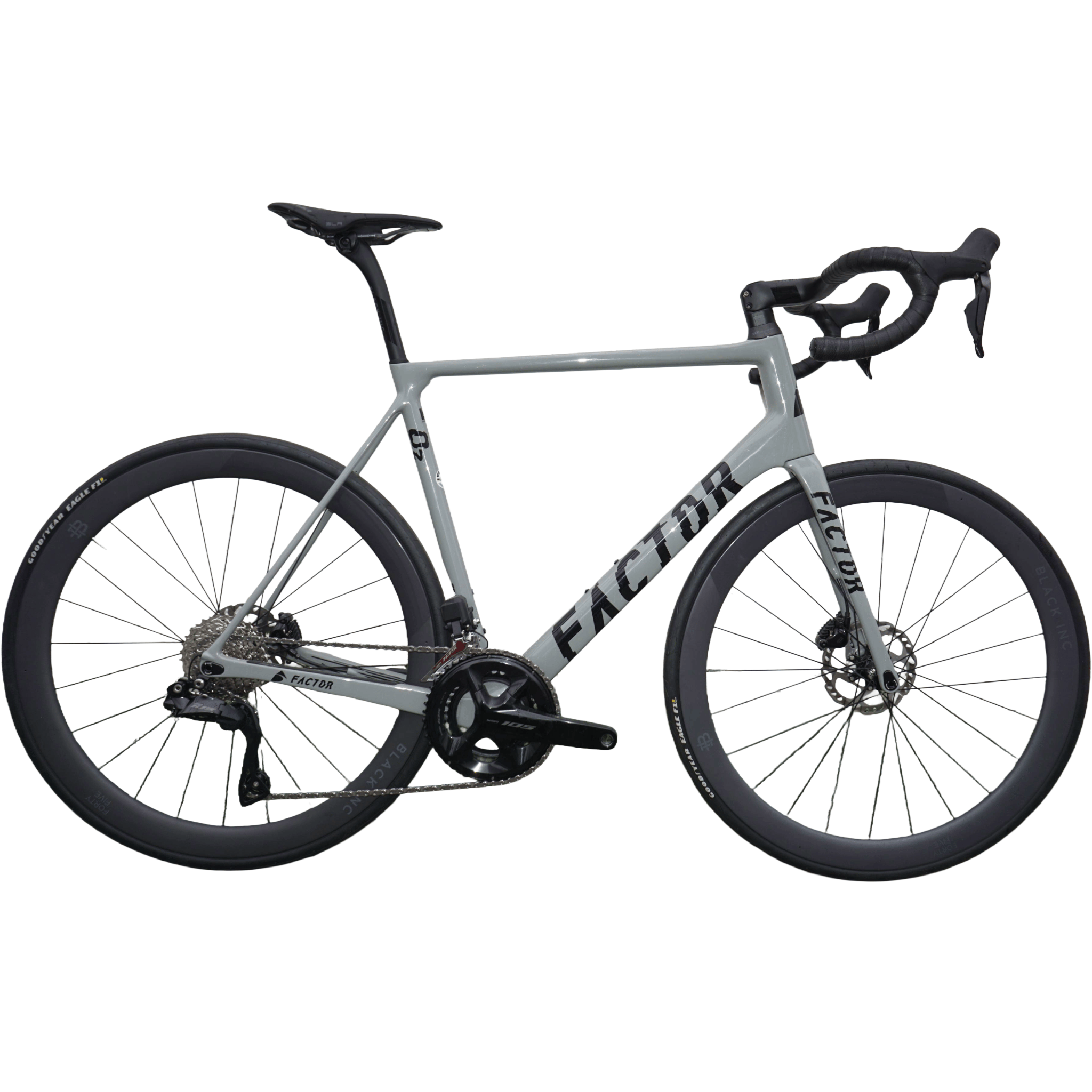 Factor O2 105 Di2 Shatter Gray / 58 Bikes - Road