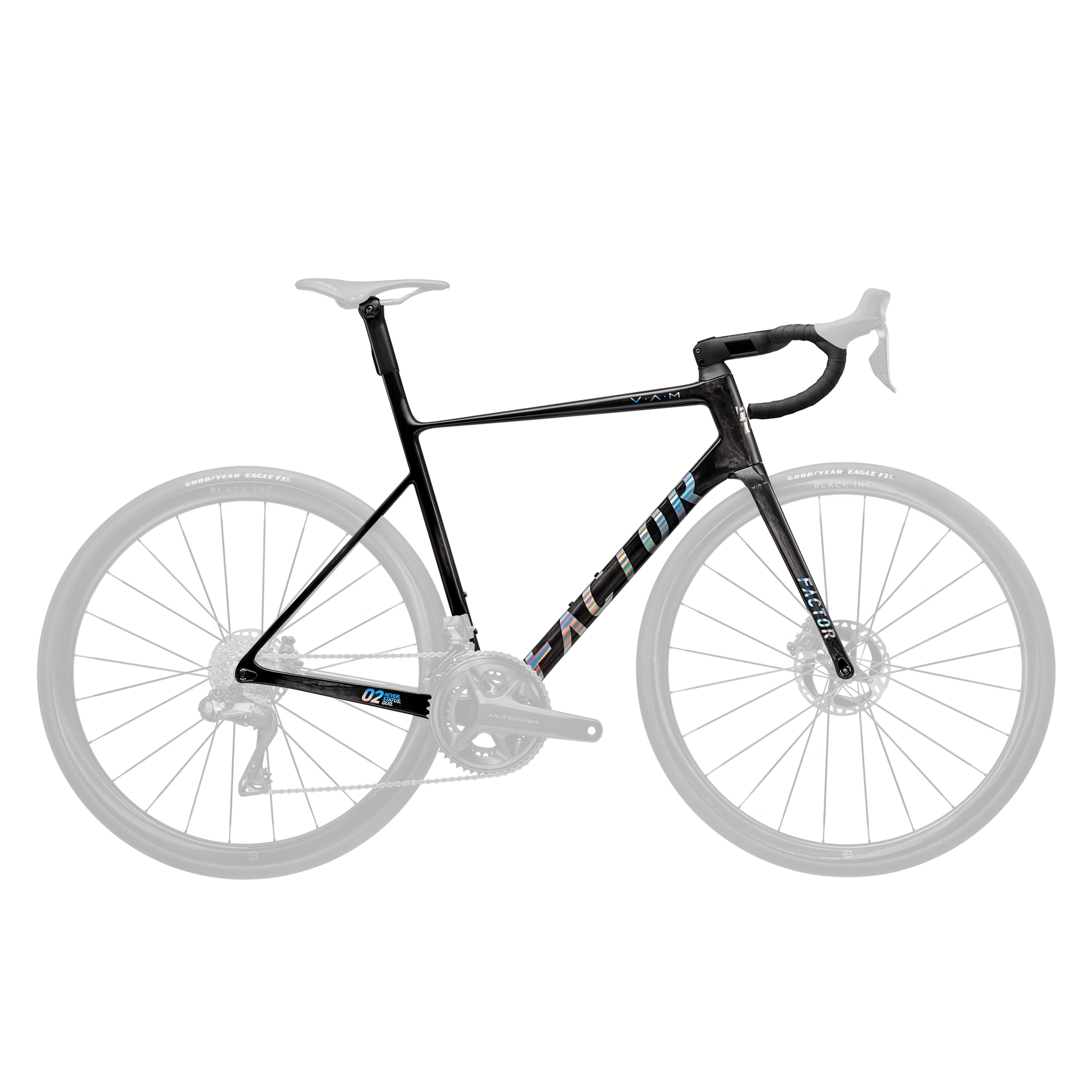 Factor O2 VAM Premium Frameset w/ 28|33 Wheels Chrome / 54 Bikes - Frames - Road