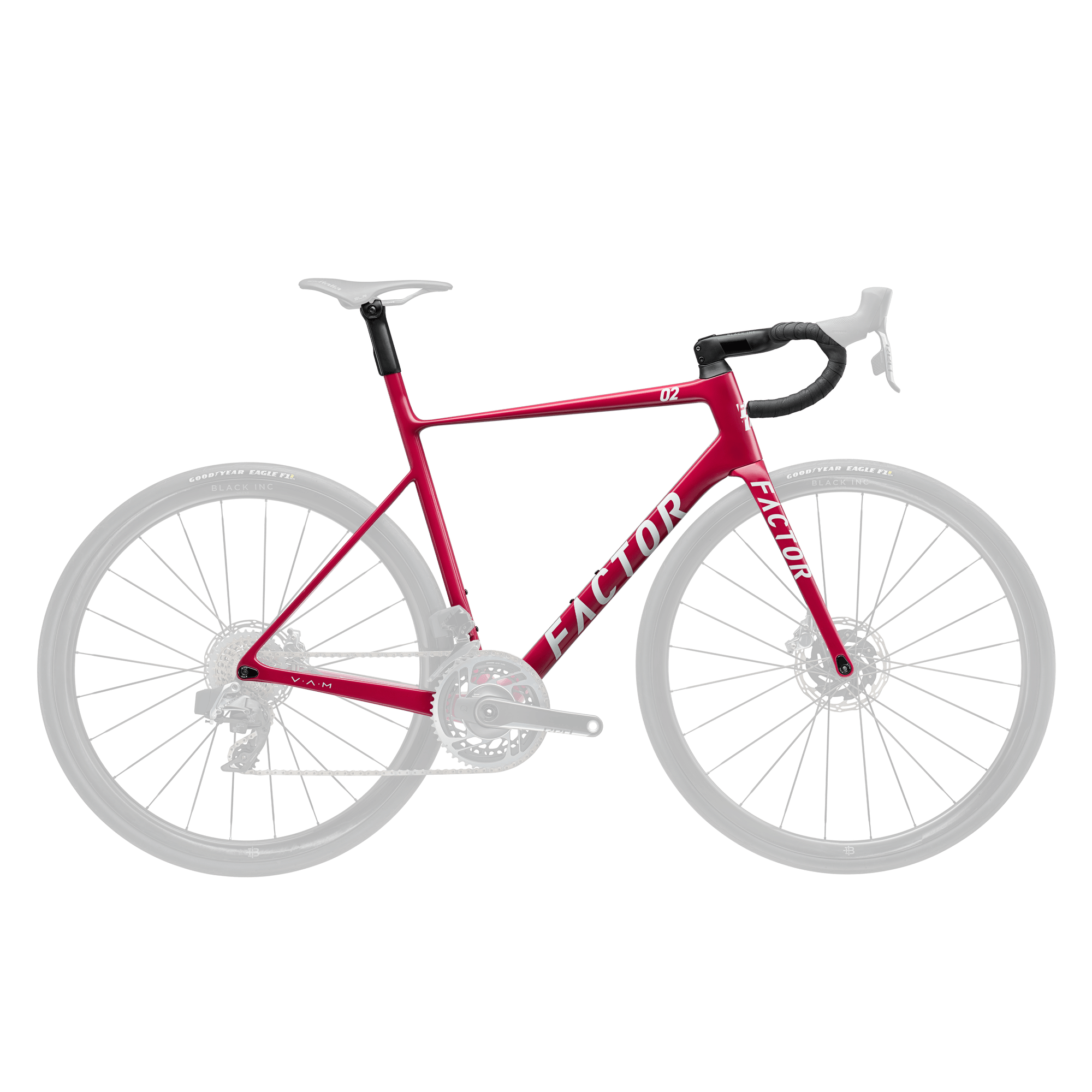 Factor O2 VAM Premium Frameset w/ 28|33 Wheels Red Velvet / 45 Bikes - Frames - Road