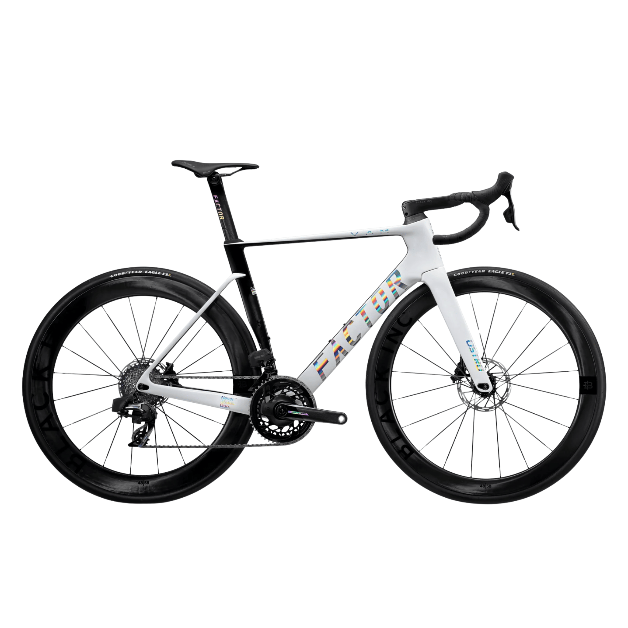Factor OSTRO VAM 2.0 Force E1 w/Power Meter White Chrome / 49 Bikes - Road