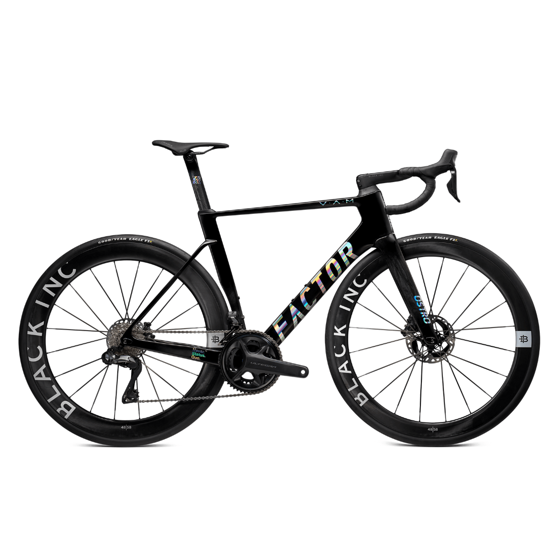 Factor OSTRO VAM 2.0 Force w/Power Meter/Black Inc 45 Gloss Chrome / 45cm Bikes - Road