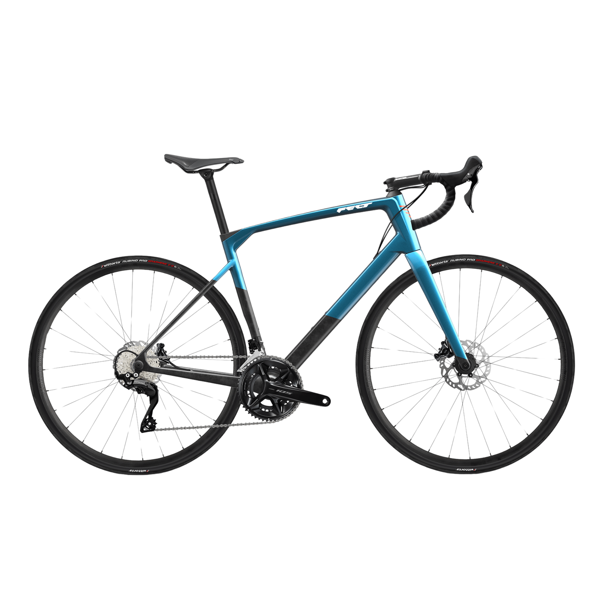 Felt VR Advanced 105 Matte Bay Blue / Lightning White / 47 Bikes - Road