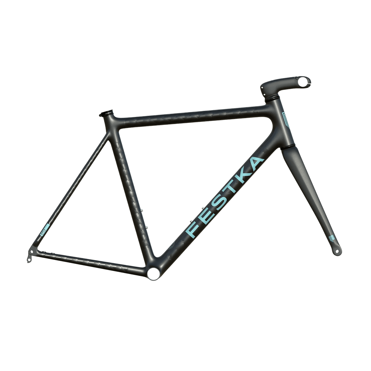 Festka ONE Disc Frameset Raw/Turquoise / M Bikes - Frames - Road