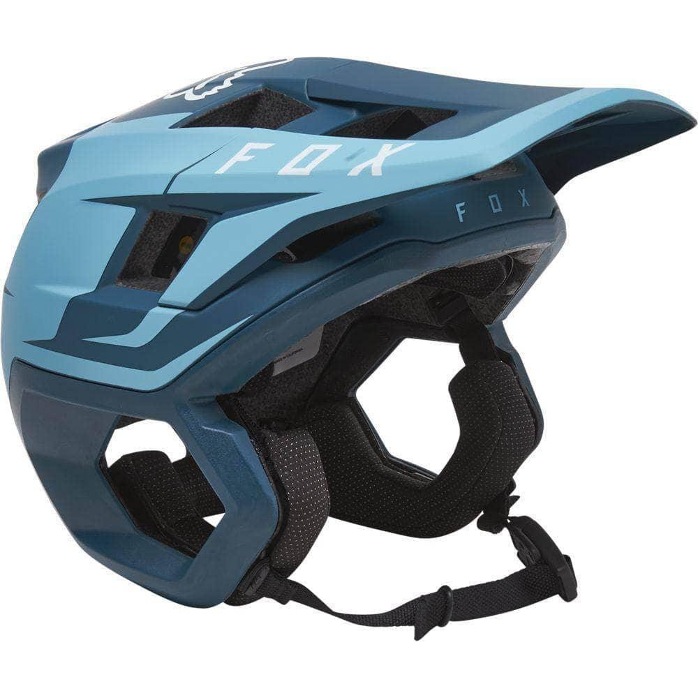 Fox Racing Dropframe Pro Helmet Sideswipe Slate Blue / Small Apparel - Apparel Accessories - Helmets - Mountain - Open Face