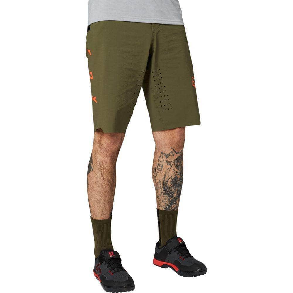 Fox Racing Flexair Short No Liner Olive Green / 28 Apparel - Clothing - Men's Shorts - Mountain