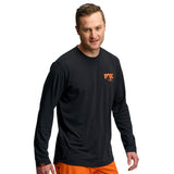 Fox Racing Transfer LS Tech Top Black / S Apparel - Clothing - Men's Jerseys - Technical T-Shirts