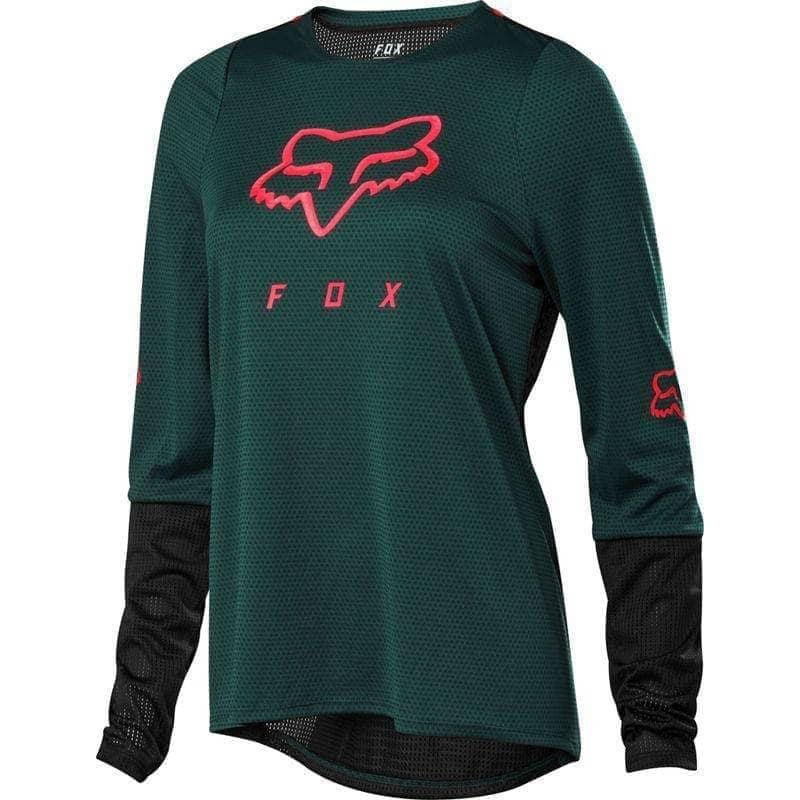 Fox Racing Women's Defend LS Jersey Dark Green XS Apparel - Clothing - Women's Jerseys - Mountain