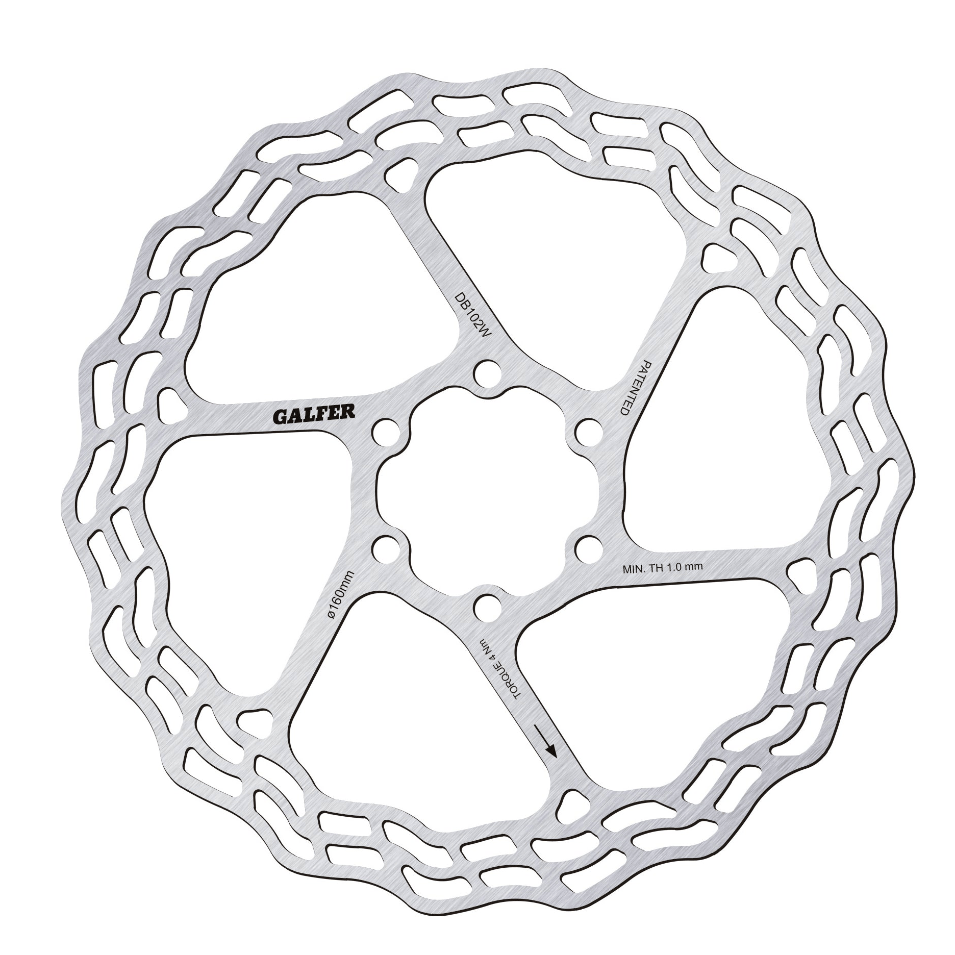 Galfer Disc Wave Fixed Rotor Road 140mm / 6 Bolt Parts - Brake Rotors - 6 Bolt